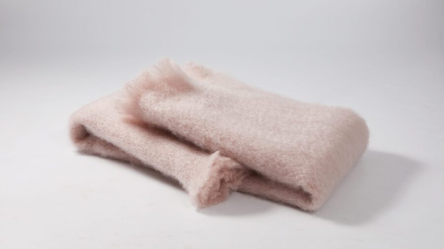 Pläd Mohair Light Pink
