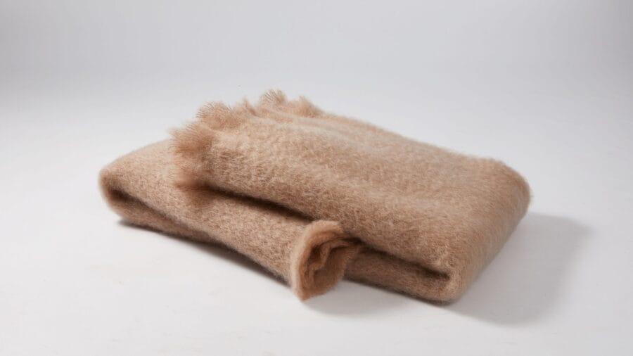 Pläd Mohair Camel