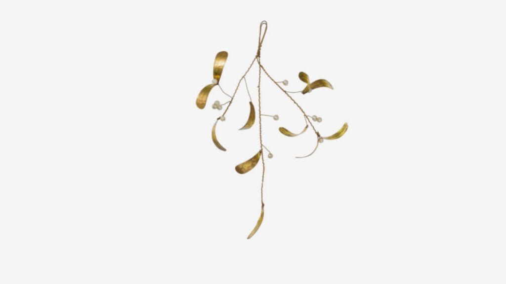 Hänge Mistletoe Small Gold