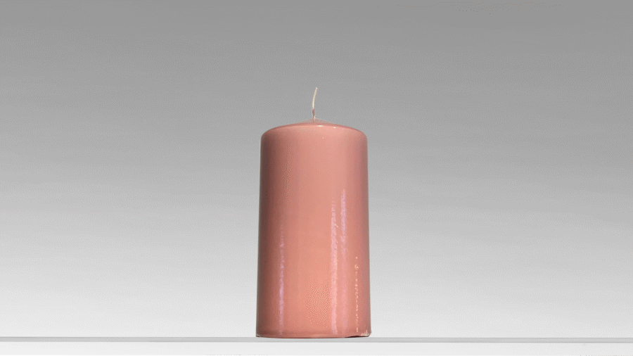 Blockljus Malva klarlack