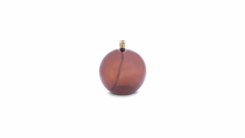 Oil lamp Round Cognac