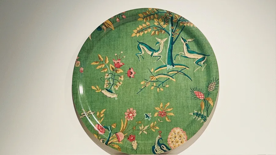 Textilbricka Deer Dance Grön