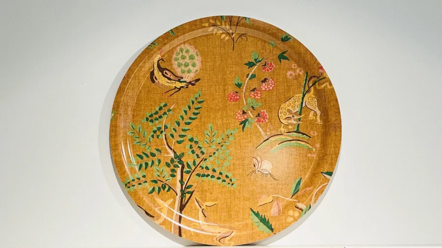 Textilbricka Deer Dance Gul