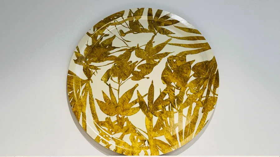 Textilbricka Home Jungle Gul